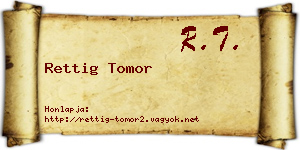 Rettig Tomor névjegykártya